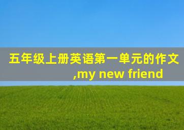 五年级上册英语第一单元的作文,my new friend